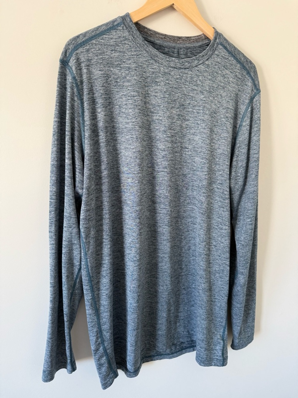 Champion Long Sleeve Crewneck Shirt - Heather Blue - Picture 2 of 4